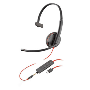 HP Poly Blackwire 3215 UC Mono USB-C/A & 3.5mm Corded Headset