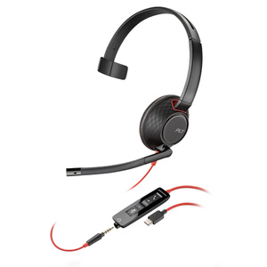 HP Poly Blackwire C5210 UC Mono USB-C/A & 3.5mm Corded Headset